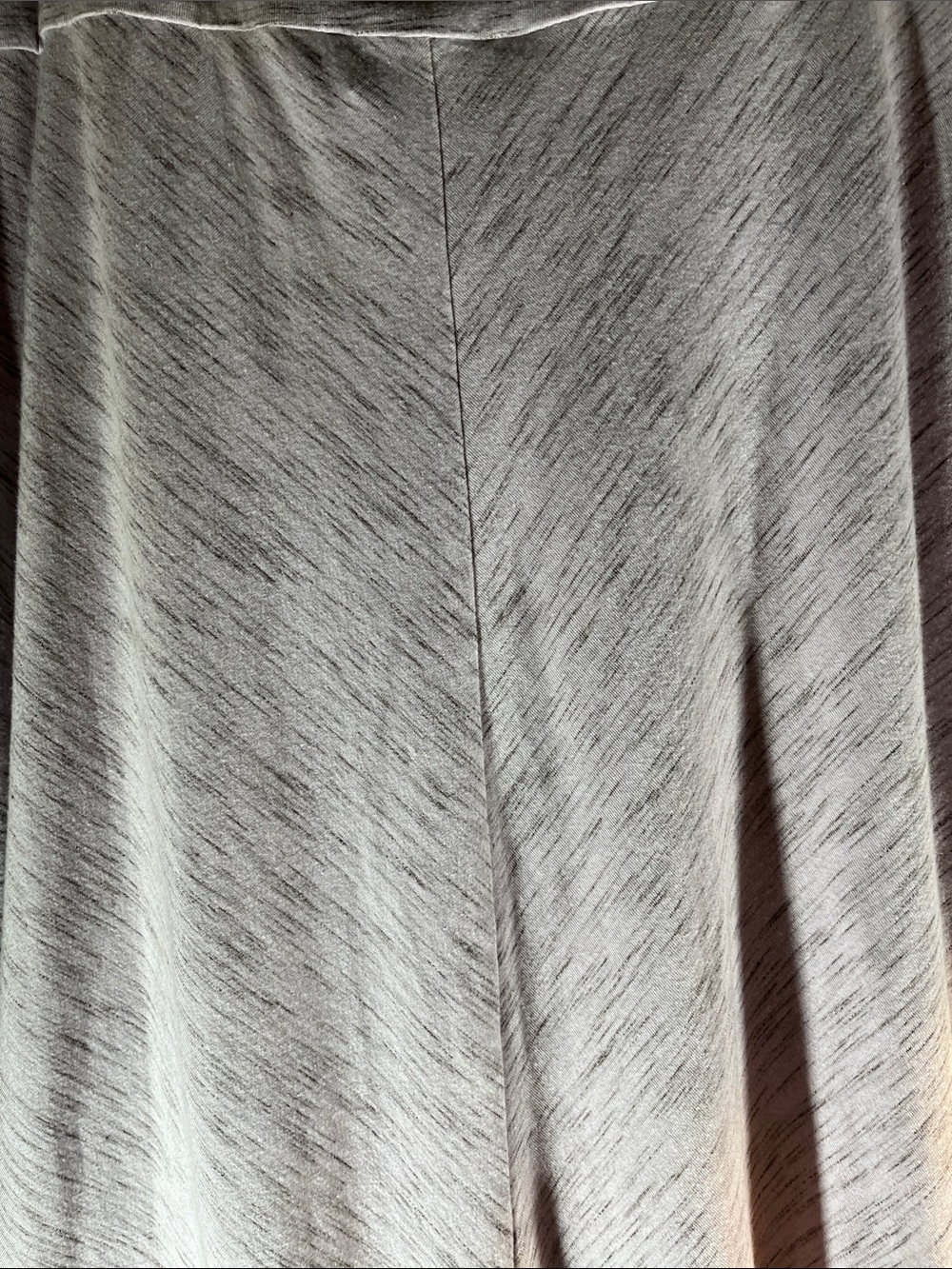 Light Gray Maxi Skirt with Wide Waistband slit on side - Picture 3 of 5